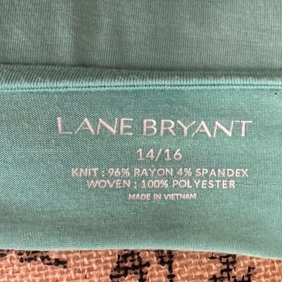 Lane Bryant Mint Green Sleeveless Layered Asymmetrical Tank – Size 14/16 - Picture 4 of 4